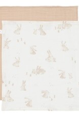 Little Dutch textiel Little Dutch monddoekjes set hydrofiel baby bunny/beige S42