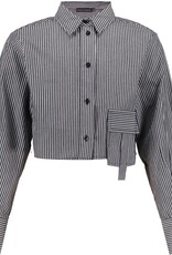 frankie & Liberty Frankie &Liberty Pixie Blouse Stripes Black /White W42