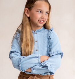 Like Flo Like Flo F408-5106  Carlijn  blouse Lt Denim W42