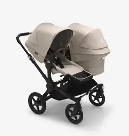 Bugaboo Bugaboo Donkey 5 Duo Desert Taupe zonnekap, Desert Taupe bekleding, black onderstel