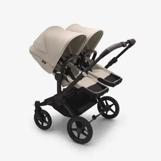 Bugaboo Bugaboo Donkey 5 Duo Desert Taupe zonnekap, Desert Taupe bekleding, black onderstel
