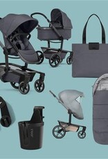 Joolz Joolz Day 5 Essential bundel Set € 1.673,75   zitje, wieg, autostoel adapters, voetenzak, bekerhouder, regenhoes & luiertas   Stone Grey