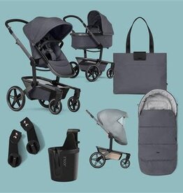 Joolz Joolz Day 5 Essential bundel Set € 1.673,75   zitje, wieg, autostoel adapters, voetenzak, bekerhouder, regenhoes & luiertas   Stone Grey
