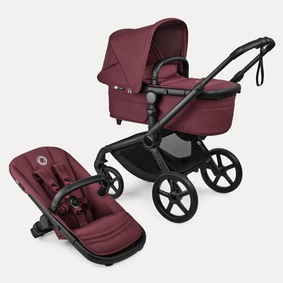 Bugaboo Bugaboo Fox 5 *Renew  BUNDEL Dark cherry red & black onderstel