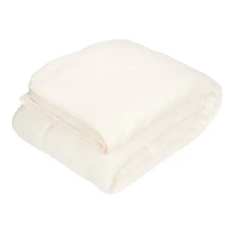 Little Dutch textiel Little Dutch wiegdeken  Teddy  Bassis Pure soft white  70x100