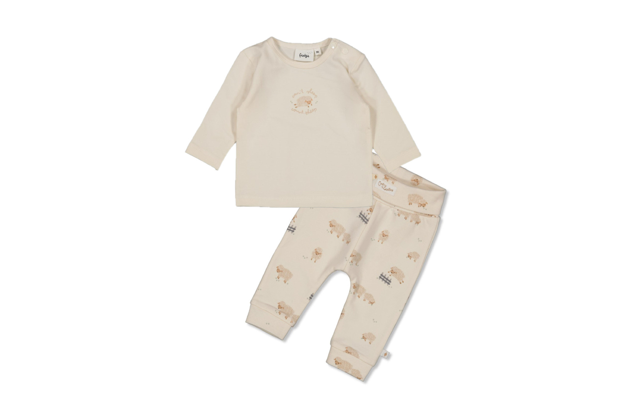 Feetje Feetje 51602567  shirtje + broekje  unisex  Taupe melange W52