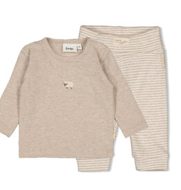 Feetje Feetje 51602680  shirtje + broekje  unisex  Taupe melange W52