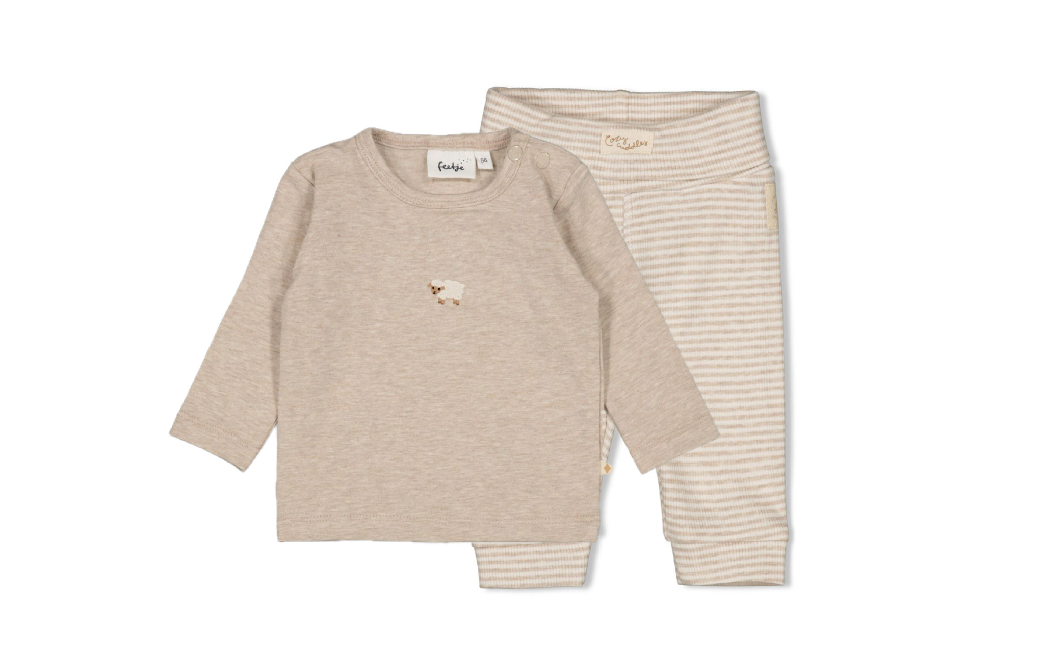 Feetje Feetje 51602680  shirtje + broekje  unisex  Taupe melange W52