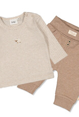 Feetje Feetje 51602568  shirtje + broekje  unisex  Taupe melange W52