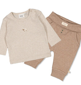 Feetje Feetje 51602568  shirtje + broekje  unisex  Taupe melange W52
