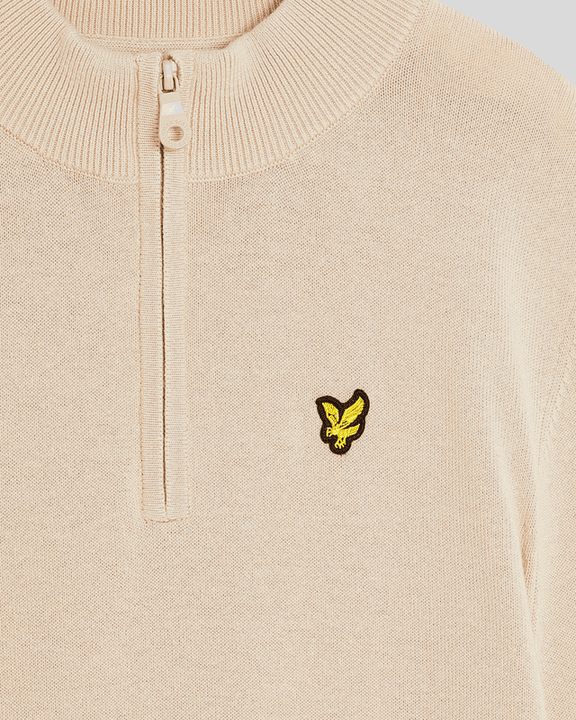 Lyle Scott Lyle&Scott Zip Pullover knit Putty W52 *