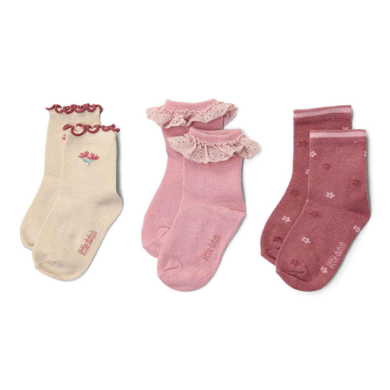 Little Dutch kleding Little  Dutch Sokjes  Multi  3 pack   G52