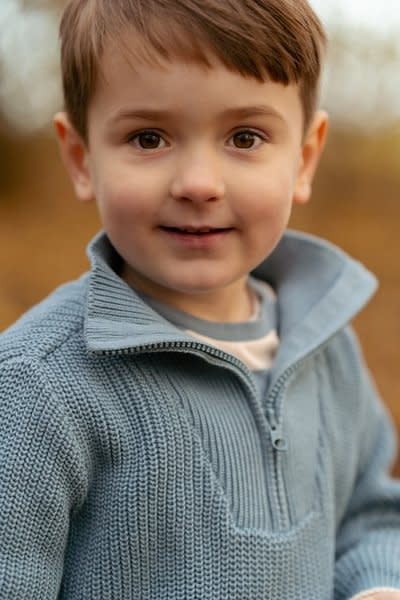 Little Dutch kleding Little Dutch Trui Zipper Stone blue  B52