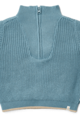 Little Dutch kleding Little Dutch Trui Zipper Stone blue  B52