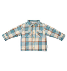 Little Dutch kleding Little Dutch Blouse Ruit Stone blue   B52