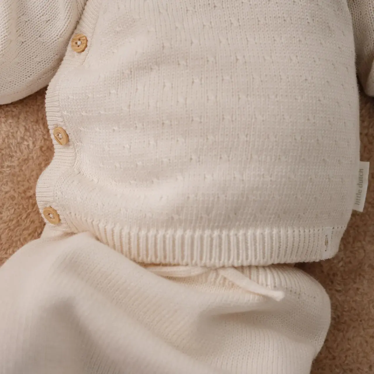 Little Dutch kleding Little Dutch Vest Gebreid Off White W52