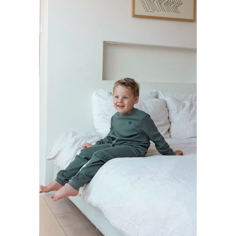 Feetje Feetje    Family Pyjama kinderen zeegroen