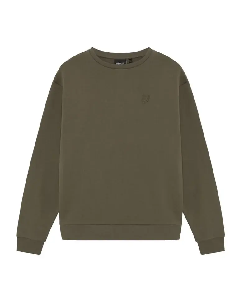 Lyle Scott Lyle&Scott MLB2330V  heavy weight drop shoulder crew khaki ash  S62