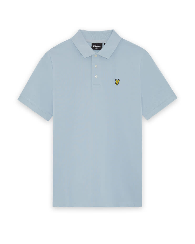 Lyle Scott Lyle&Scott SPB2000V Plain  Polo opal blue  S62