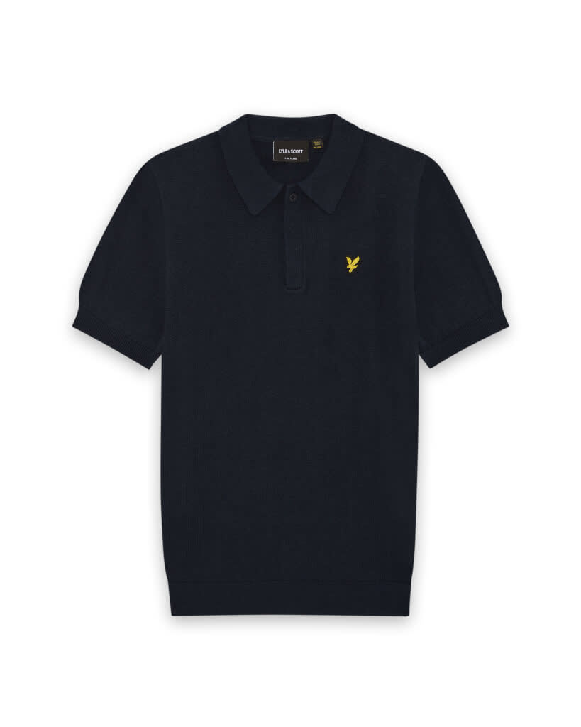 Lyle Scott Lyle&Scott KNB2401V SS Knitted Polo Shirt Dark Navy S62