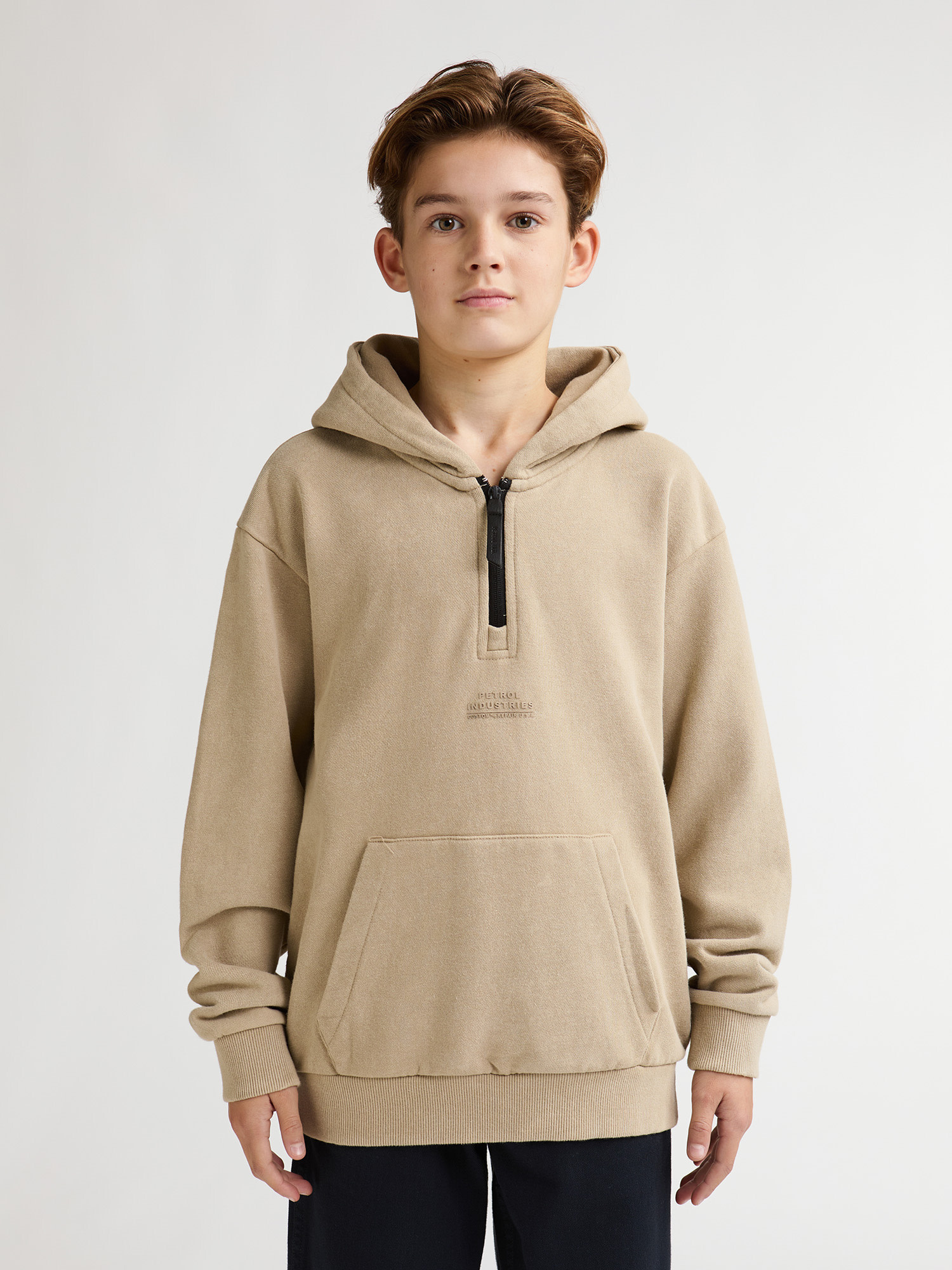 Petrol Petrol Boys Sweater Zip SWH325 Light Tan S62