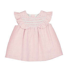 Mayoral Mayoral 1884  dress   with  smock   rose S62