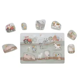 Little Dutch Little Dutch  Geluidenpuzzel hout - boerderij figuren