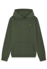 Lyle Scott Lyle&Scott Brush Back Pullover Hoodie Fatique Olive  W62