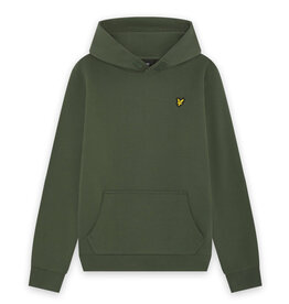 Lyle Scott Lyle&Scott Brush Back Pullover Hoodie Fatique Olive  W62