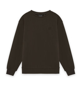 Lyle Scott Lyle&Scott Heavy Weight Drop Shoulder Crew Ebony W62