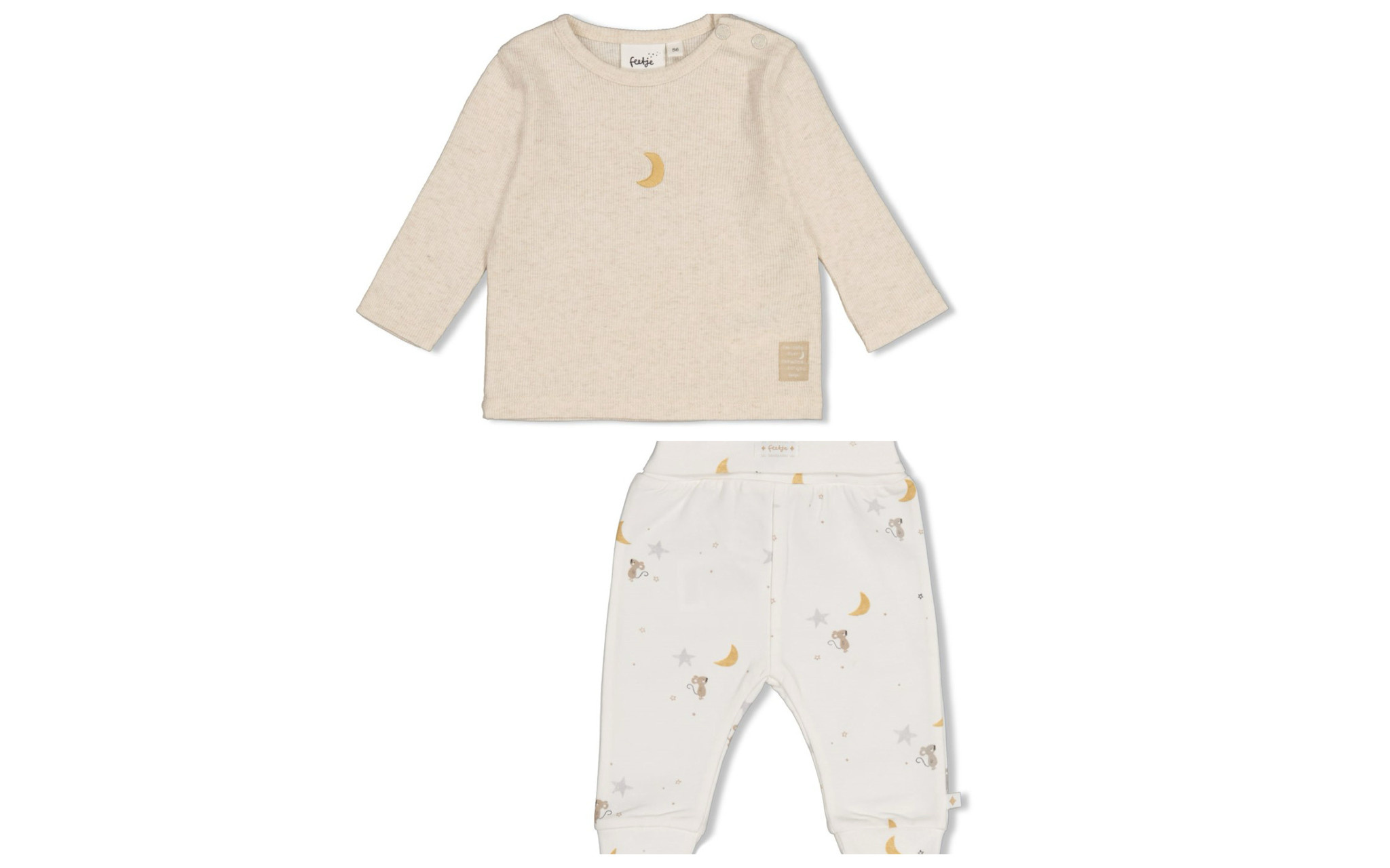 Feetje Feetje 51602800 Shirtje + Broekje Offwhite Melange  W62