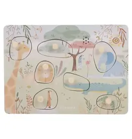 Little Dutch Little Dutch  Geluidenpuzzel  Safari groen