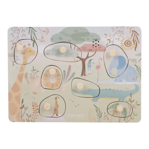 Little Dutch Little Dutch  Geluidenpuzzel  Safari groen