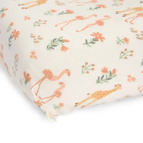 Little Dutch textiel Little Dutch hoeslaken  ledikant   60x120  blooming safari  w62 .