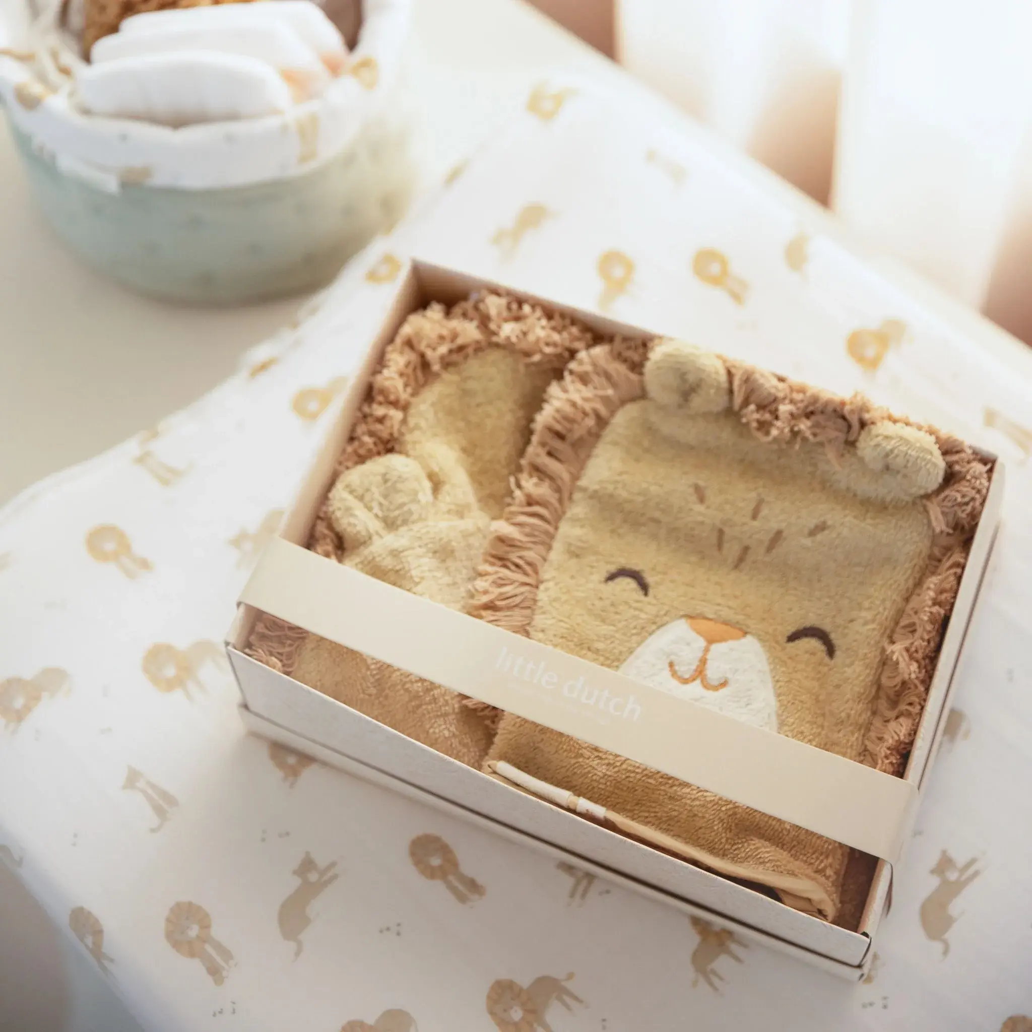 Little Dutch textiel Little Dutch  Giftbox Lion Sand
