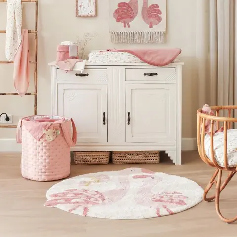 Little Dutch textiel Little Dutch Vloerkleed Flamingo - Roze