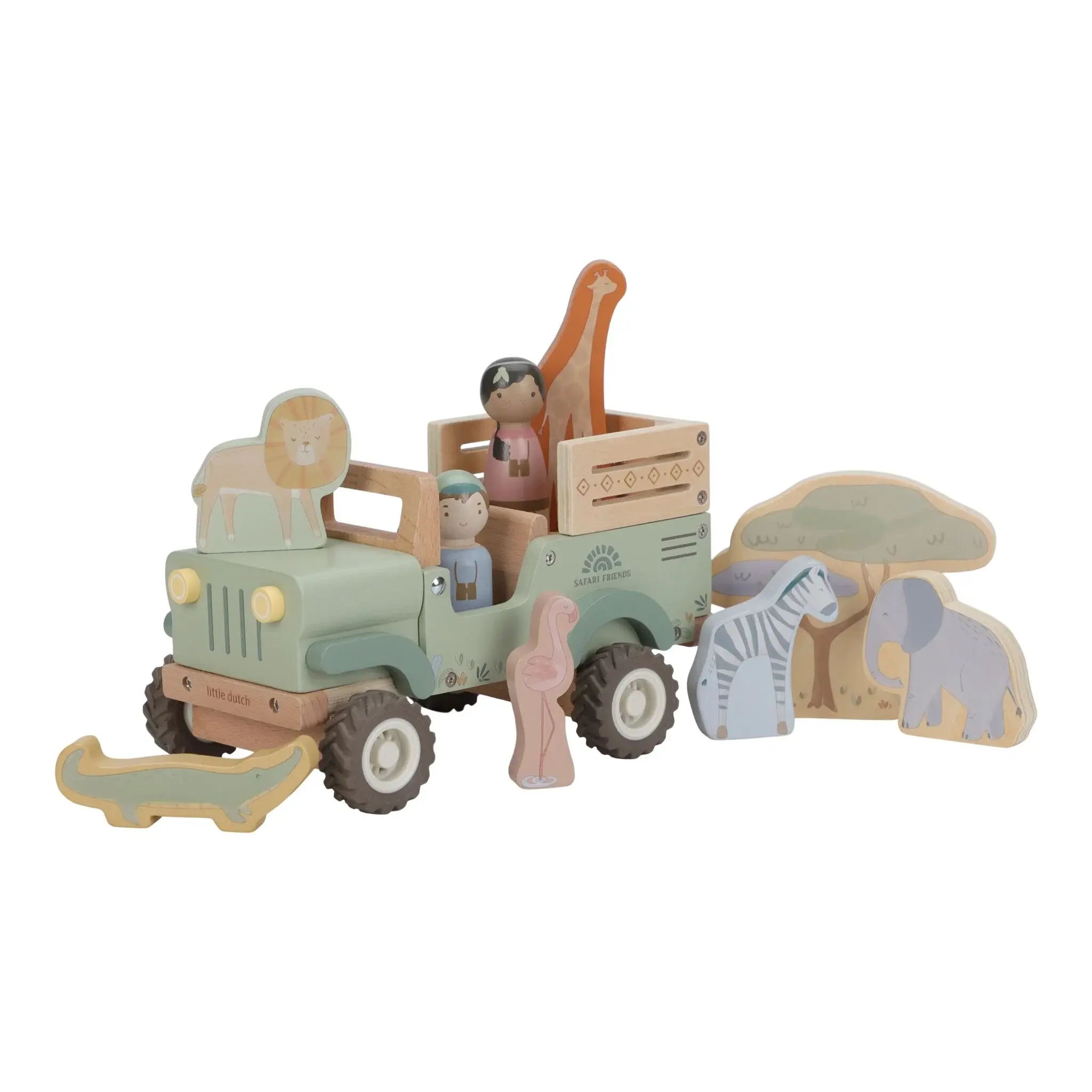 Little Dutch Little Dutch Safari Auto met dieren Groen