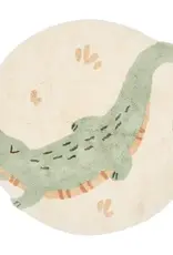 Little Dutch textiel Little Dutch Vloerkleed Krokodil groen