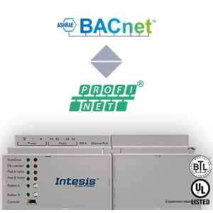 Intesis Profinet to BACnet IP & MS/TP server gateway INBACPRT1K20000 - 1200 datapoints