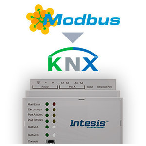Intesis Modbus TCP/RTU naar KNX TP-gateway IN701KNX1000000 - 100 data punten