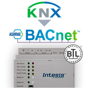 Intesis KNX TP to BACnet IP & MS/TP gateway INBACKNX1K20000 - 1200 data points
