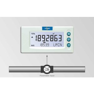 Fluidwell D012 Flow rate Indicator / Totaliser - panel mount