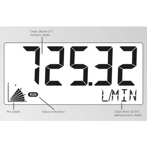 Fluidwell F010 Flow display - display of the current flow