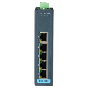 Advantech EKI-2525-BE, 5-poorts 10/100Mbps unmanaged Ethernet-switch