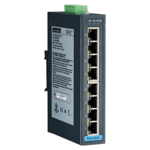 Advantech EKI-2528I-BE, 8-poorts unmanaged industriële ethernet-switch met breed temperatuur bereik