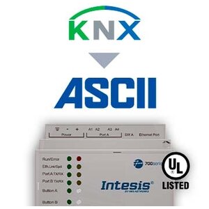 Intesis KNX TP naar ASCII IP & serieel gateway, IN701KNX1000000 - 100 data punten