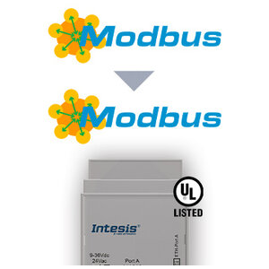 Intesis Modbus RTU naar Modbus TCP gateway INMBSRTR0320000