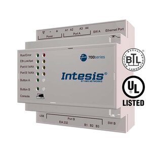 Intesis Modbus TCP & RTU Master to BACnet IP & MS/TP Server IN7004851000000 - 100 points