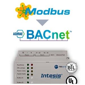 Intesis Modbus TCP & RTU Master to BACnet IP & MS/TP Server IN7004851000000  - 100 punten