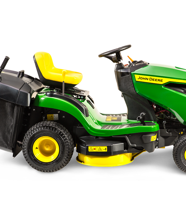 John Deere X117R zitmaaier met opvang
